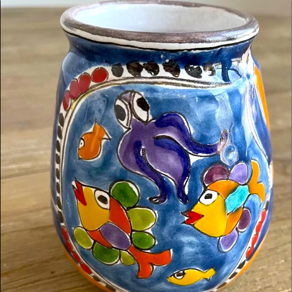 Exquisite Mid Century vase by Desimone Italy. Numbered and signed.